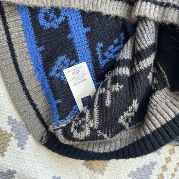Louis Vuitton Blue Mohair Monogram Mohair Cardigan - Picture 7 of 10